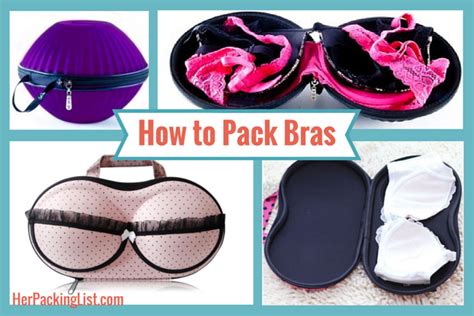 packing bras in luggage